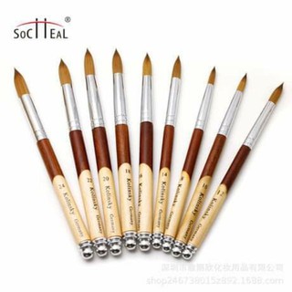 Cọ đắp bột đầu tròn đắp móng bột số 8.10.12.14.16.18.20 hiệu Kolinsky Germany