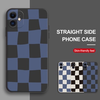 Ốp điện thoại TPU mềm họa tiết sọc caro H087 thích hợp cho iPhone 7 8 6 6s plus 11 Pro Max X XS MAX XR