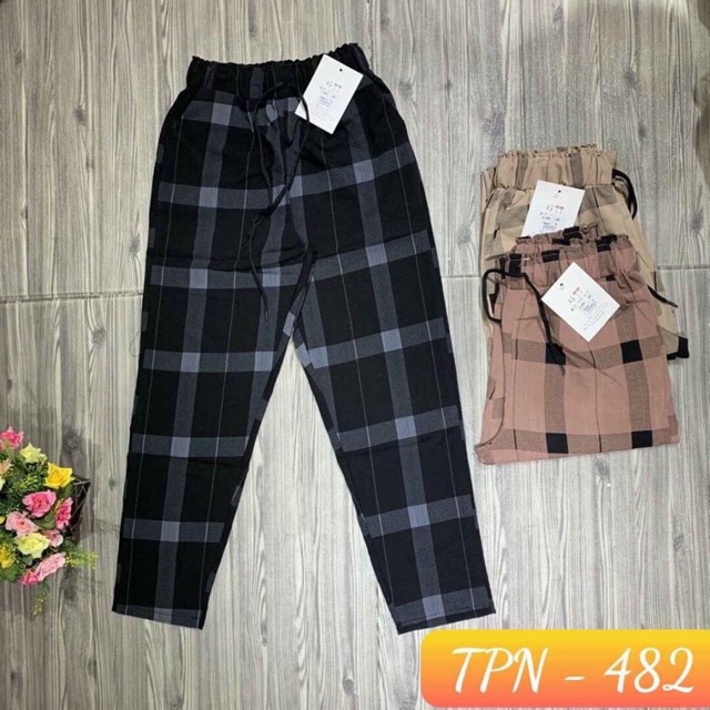 [Mã FAMAYWA giảm 10K đơn 50K] Quần Baggy đũi xước kẻ cao cấp_Mã 045 | BigBuy360 - bigbuy360.vn