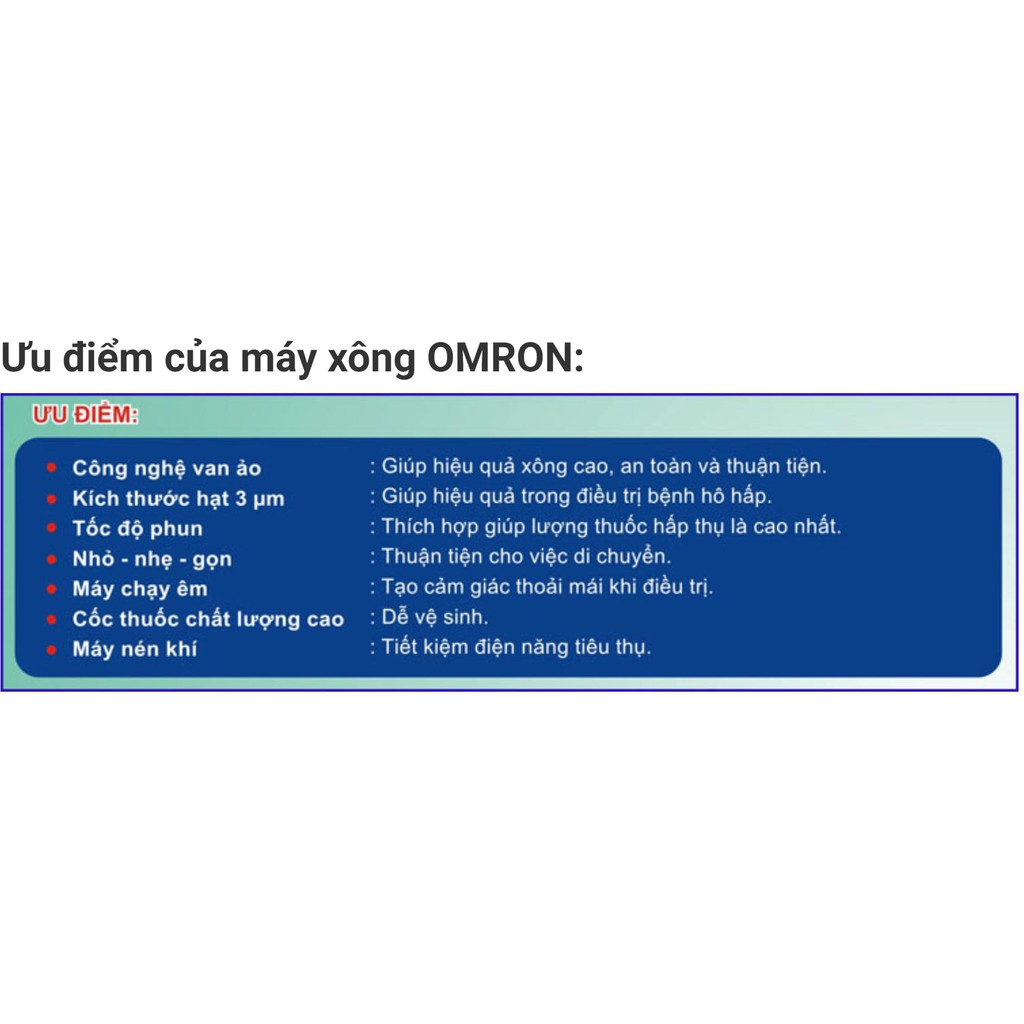 Máy xông mũi họng, xông khí dung OMRON NE C801, tiện lợi, tiết kiệm điện, máy chạy êm, hạt thuốc nhỏ, hiệu quả cao