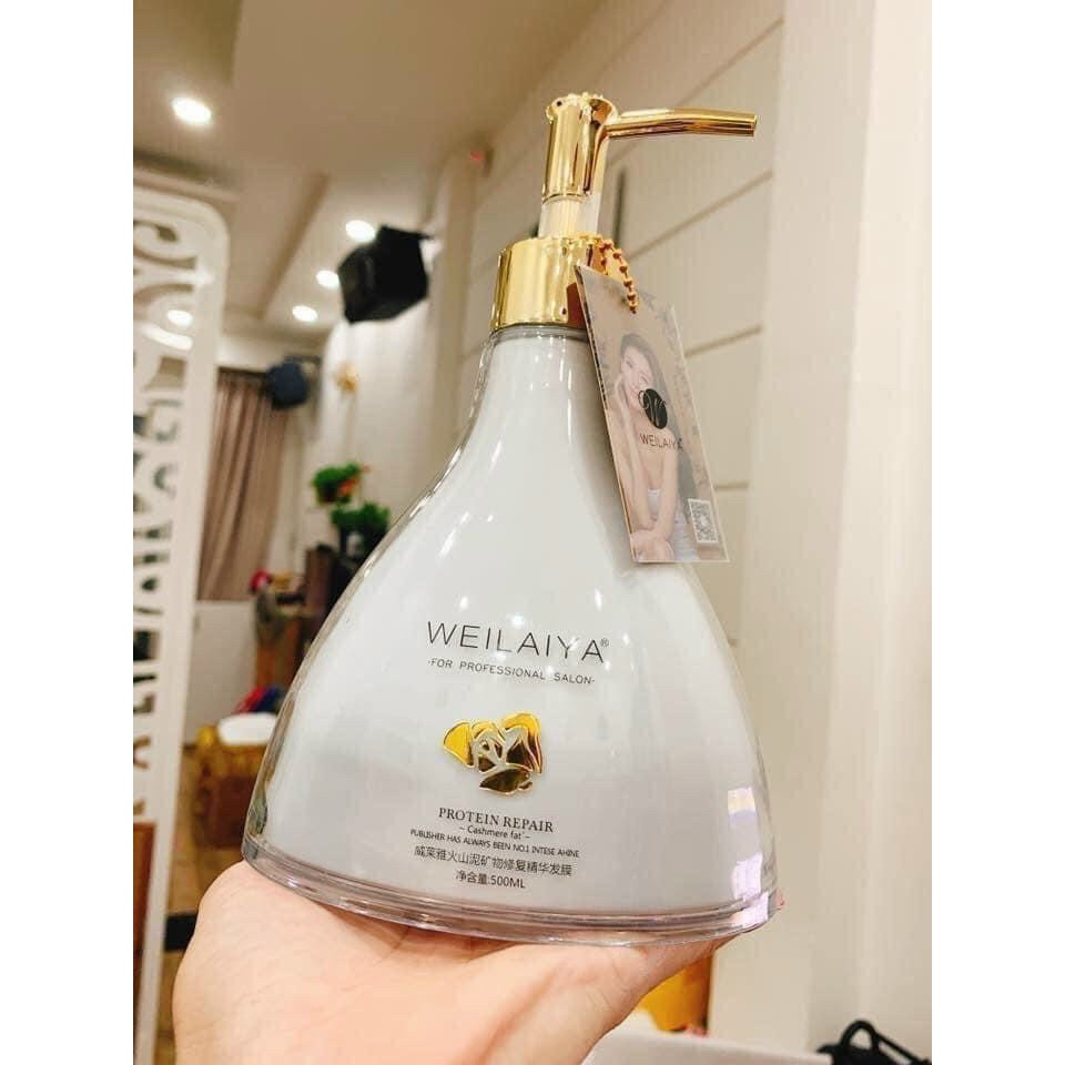 Dầu Ủ Tóc Hấp Tóc Bùn Núi Lửa W.e.i.l.a.i.y.a Chính Hãng 500ml Tự Phục Hồi Tóc Hư Tổn Tại Nhà
