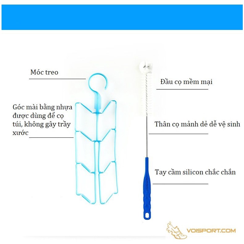 Dụng cụ vệ sinh túi nước trong balo vest nước