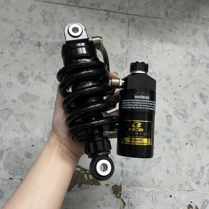 Phuộc nhún sau RCB bình dầu FULL ĐEN  cho các xe Ex 135 ex 150 ex 155 Winner x Winner V1 Sonic...