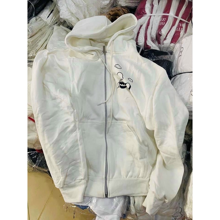 Áo khoác nam nữ Hoodie nỉ trơn Basic in 5D form rộng tay bồng khóa kéo có mũ Ulzzang giá rẻ couple màu đen, trắng K064 | BigBuy360 - bigbuy360.vn