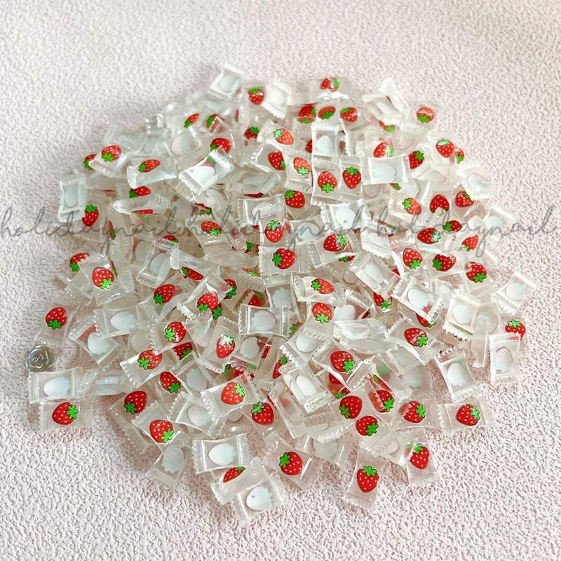 HOLIDAYNAIL Set 20 charm kẹo hình trái cây mix màu