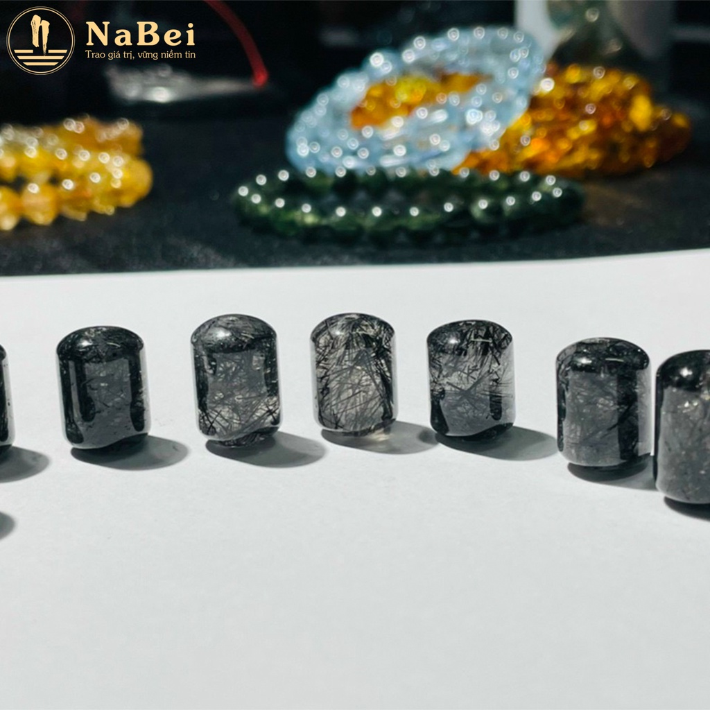Charm Lu Thống Thạch Anh Tóc Tự Nhiên Mix Vòng Tay Cho Nam Nữ NB96 - Phong Thuỷ NaBei Store