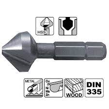 Mũi lã 3 lưỡi cắt thép gió HSS M6 chuôi lục giác Makita D-37340