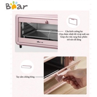 [Sẵn hàng] Lò nướng Bear hồng 11L
