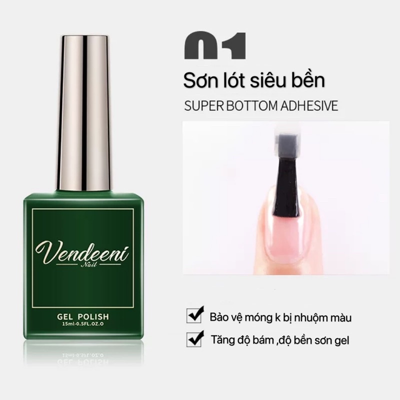 Sơn base ,top ,top lì ,cứng móng ,phá gel chính hãng vendeeni