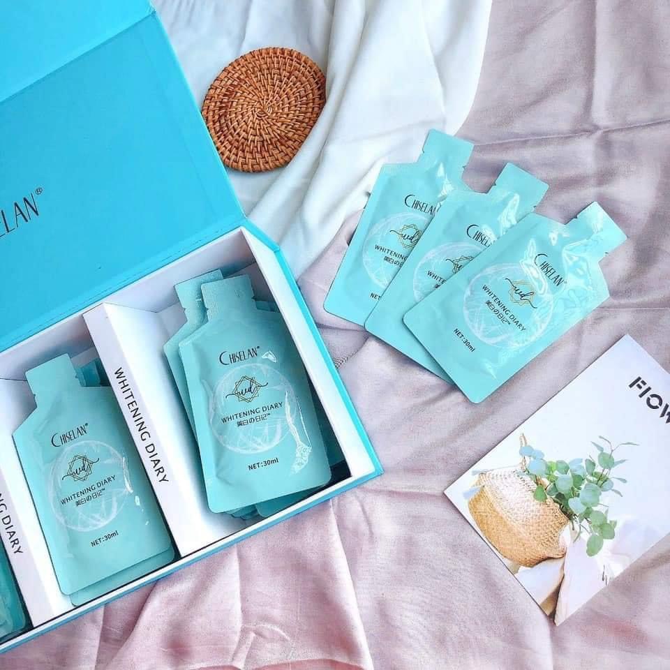 Nước Uống Collagen Chiselan Whitening Diary Mit Beauty Hộp 10 gói