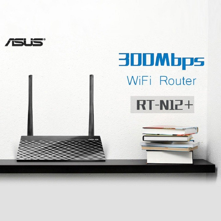 Bộ thu phát wifi-ASUS RT-N12+ Chuẩn N Tốc Độ 300Mbp