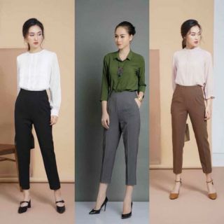 Quần tây nữ khóa sườn 3 màu