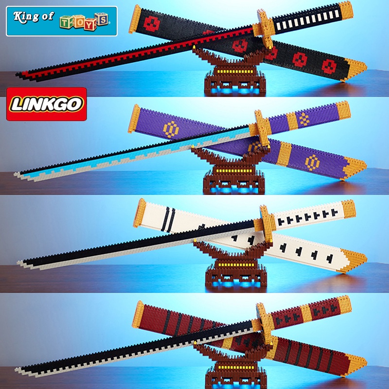 Đồ Chơi Lắp Ráp Xếp Hình LINKGO XINZ Mô Hình Thanh Kiếm Kimetsu no yaiba, Zoro One Piece - KING OF TOYS