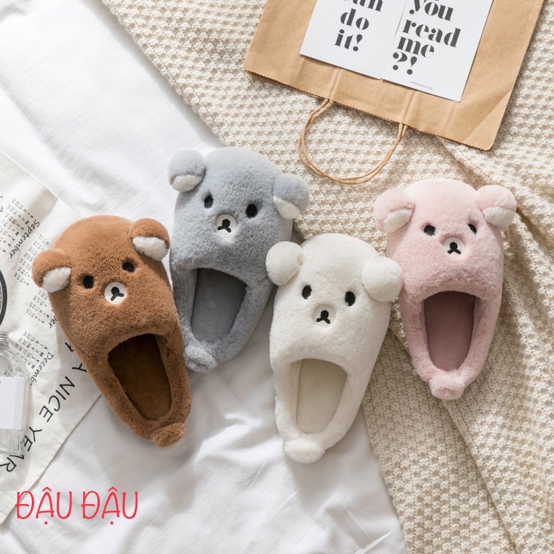 DÉP BÔNG LÔNG CỪU CHÚ GẤU CHO BÉ