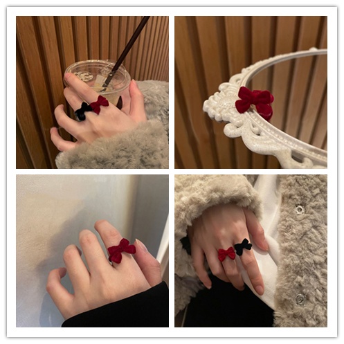 Nhẫn Đeo Tay Kim Loại Hình Nơ Thời Trang Hàn Quốc Cho Nữ