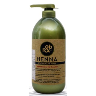 Dầu xả thảo dược cho tóc bóng mềm giảm xơ rối giữ màu tóc nhuộm R&B Henna, Hàn Quốc 1000ml