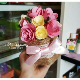 Chậu hoa hồng giấy - Handmade Roses 🌹🌹
