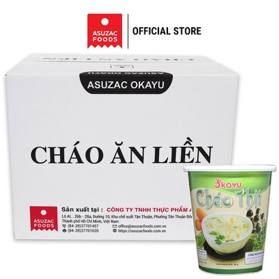 Thùng cháo thịt ăn liền Asuzac (36g x 12 ly)