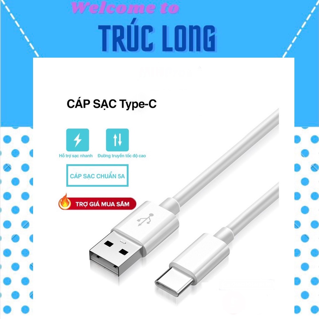 Cáp sạc nhanh Oppo 3A chân TypeC