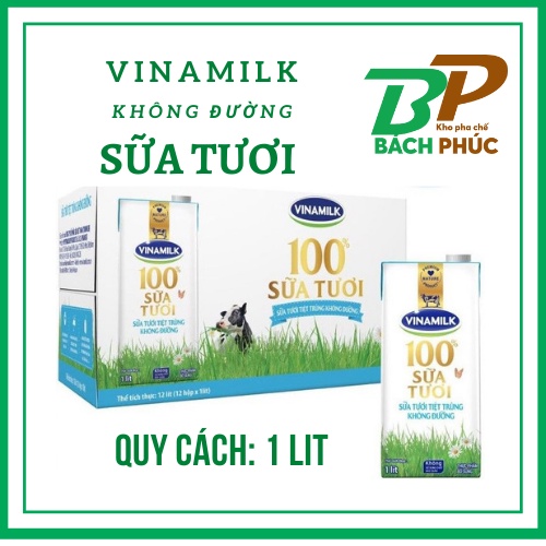 SỮA TƯƠI VINAMILK 1L KHÔNG ĐƯỜNG - NGUYÊN LIỆU PHA CHẾ - KHO PHA CHẾ ĐÀ NẴNG