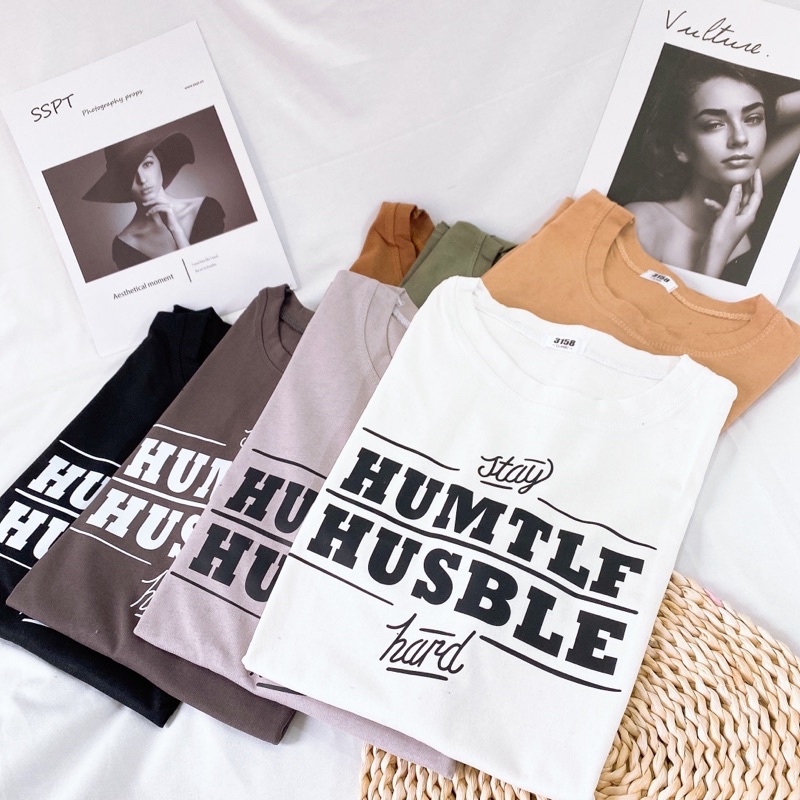 Áo phông 3158, áo thun studio1996 form rộng chất cotton in hình HUM