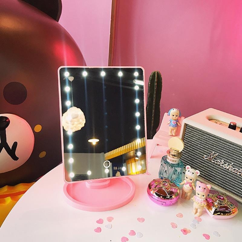 Gương trang điểm cảm ứng gắn đèn LED 22 bóng