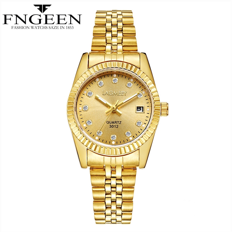 Đồng Hồ Quartz Fngeen 7008 Mặt Tròn Kim Chỉ Giờ Cho Nữ
