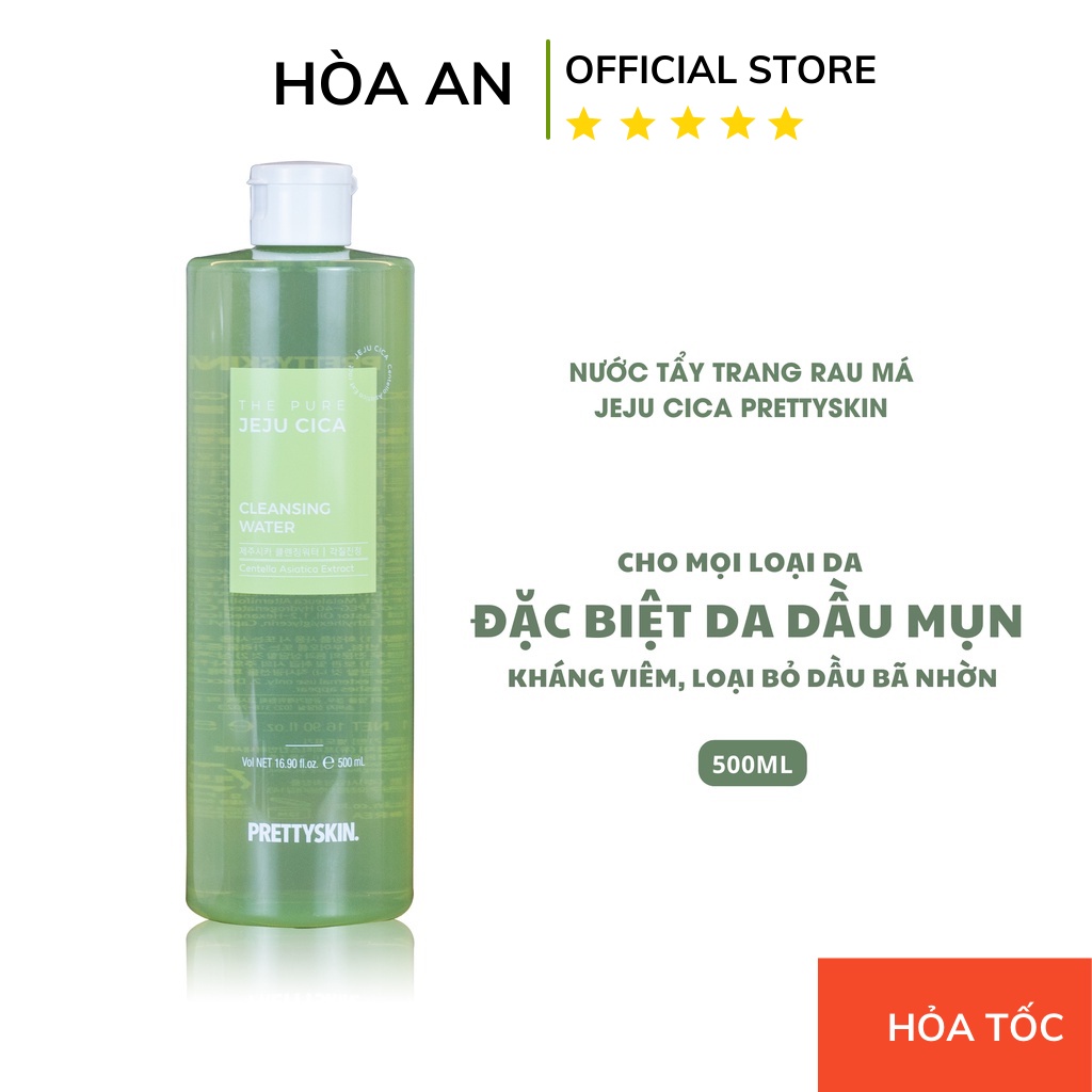 Nước Tẩy trang rau má Jeju Cica Prettyskin 500ml