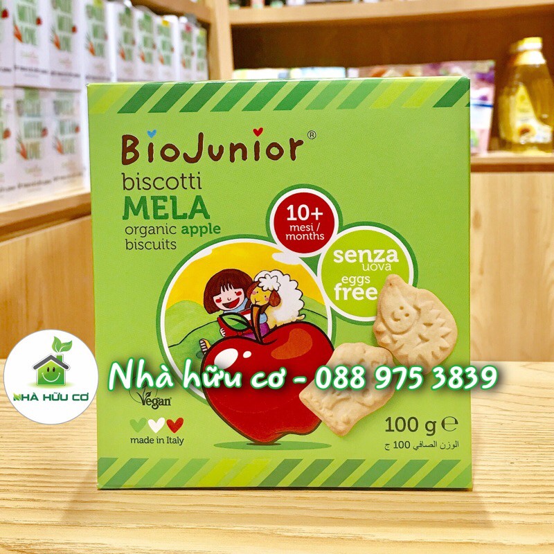 Bánh ăn dặm hữu cơ cho bé từ 7 tháng Biojunior - Italy - Date: 8/2022 - Nhà Hữu Cơ