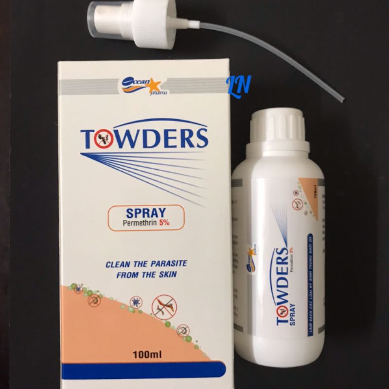 Xịt loại sạch ghẻ và các loại ký sinh trùng Towders Spray 100ml