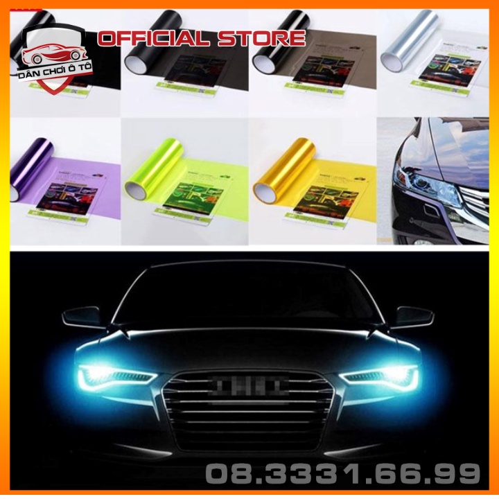 💥💥Decal/ film dán đèm pha ô tô xe máy đổi màu- đen khói- vàng nhiều kích thước