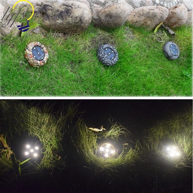 Đèn LED 5 bóng không thấm nước dùng năng lượng mặt trời trang trí lối đi ngoài trời tiện dụng