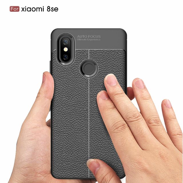 Ốp lưng Xiaomi Mi 8SE chống sốc vân da cao cấp