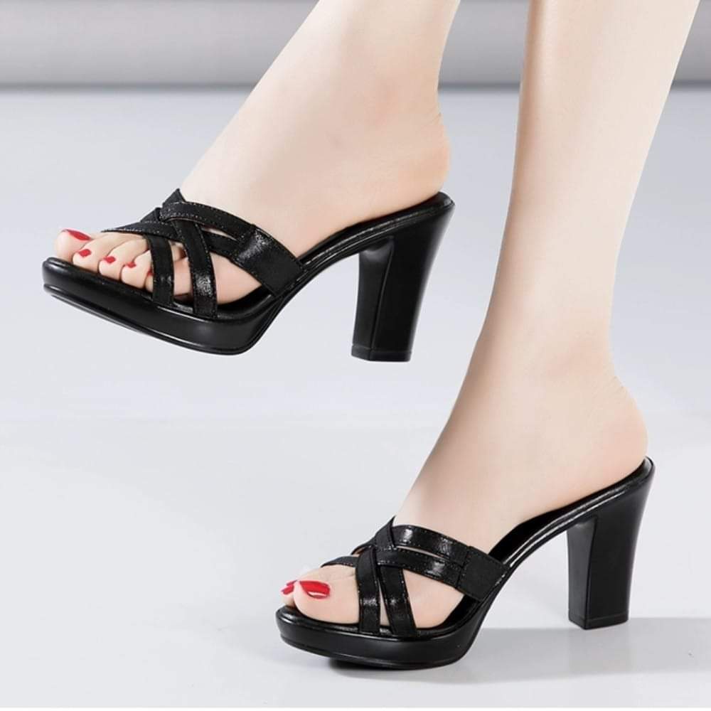 Dép nữ CAO CẤP mẫu quai đan gót vuông 7 cm, chắc chắn, thời trang hè 2022 (KH-08)