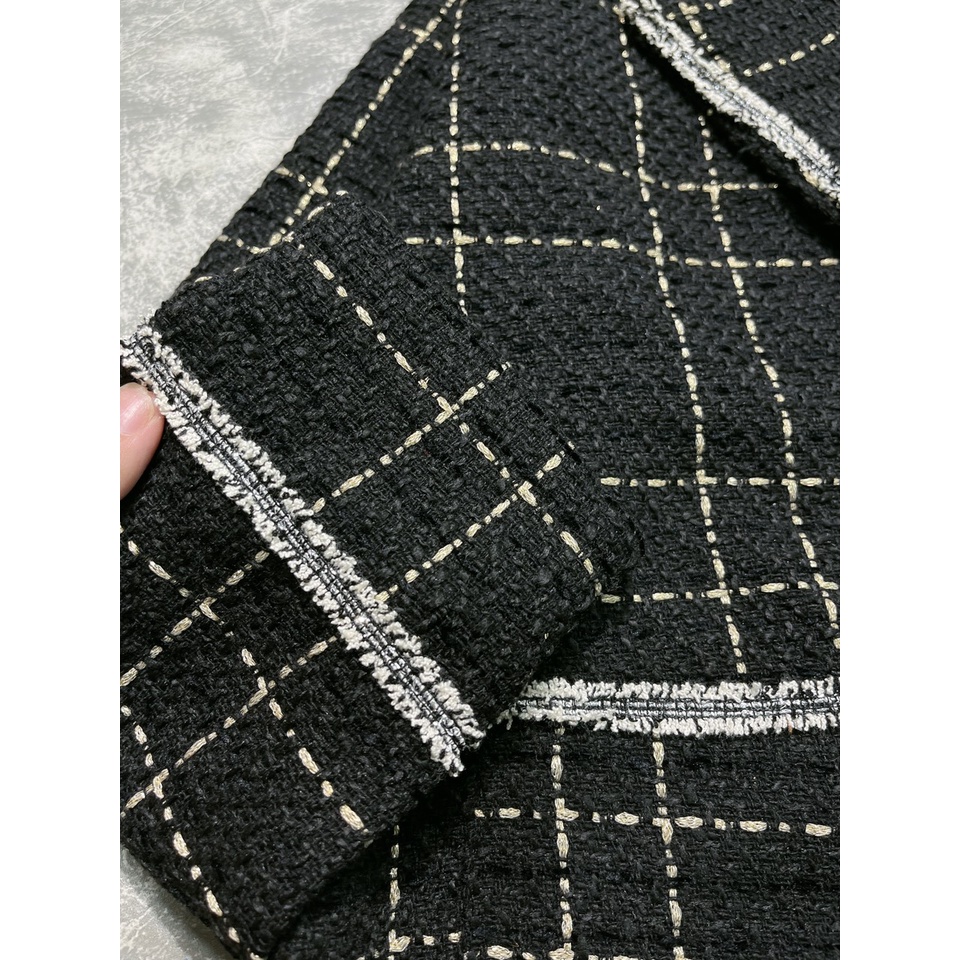 Áo Dạ Nữ Cổ Vest Viền Nhũ Dài 2 Lớp, Hàng Thiết Kế Sang Chảnh, Mặt Ngoài Dạ Quảng Châu Lót Gió Lụa | BigBuy360 - bigbuy360.vn