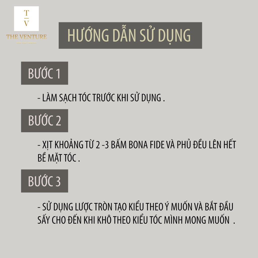 Chai Xịt Tạo Phồng Giữ Nếp Bona Fide Chính Hãng - Pre-Styling Bona Fide .