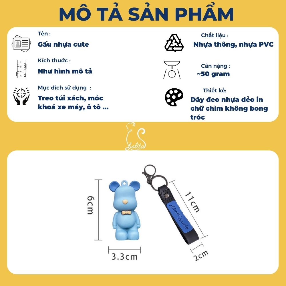 Móc khoá xe máy gấu cute dễ thương treo chìa khoá,móc khoá treo balo,phụ kiện túi xách phong cách hàn quốc Bolita
