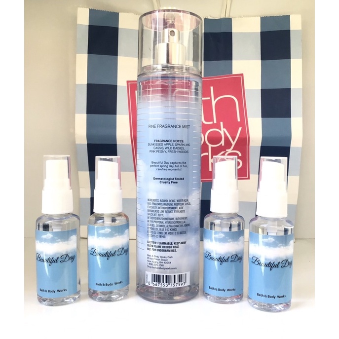 🌸🍐🍏Hàng Mỹ-Xịt thơm toàn thân 𝑩𝒆𝒂𝒖𝒕𝒊𝒇𝒖𝒍 𝑫𝒂𝒚 Body Mist 236ml Bath&Body Works❤ | Thế Giới Skin Care
