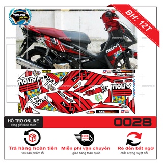 Tem xe nouvo 4 lx zin đỏ đen - trung decal