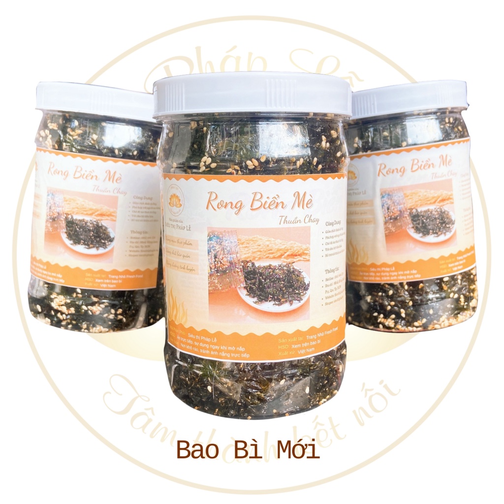 Rong Biển Sấy Chay Ăn Liền Nhiều Mè Dành Cho Người Ăn Kiêng, Ăn Thực Dưỡng Trang Nhã