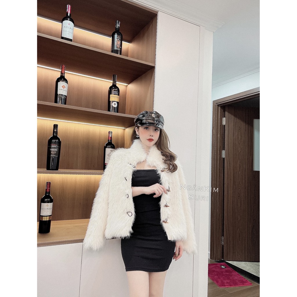 Khoác lông khuy sừng xinh xắn kute Hàng CAO CẤP