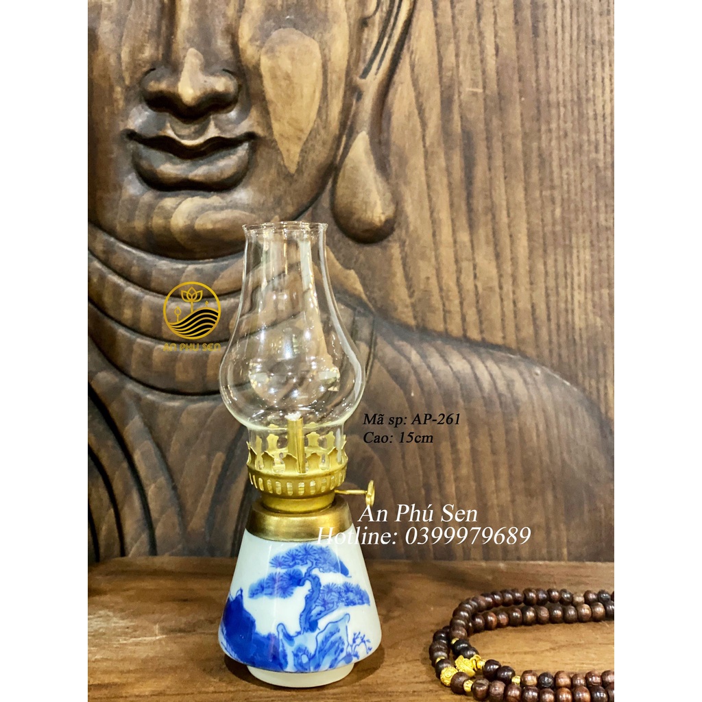 Đèn Dầu Sứ Sơn Thủy