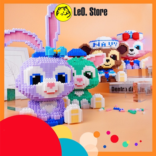 Lego 3D thỏ tím stella lắp ráp mô hình khối chi tiết giá rẻ