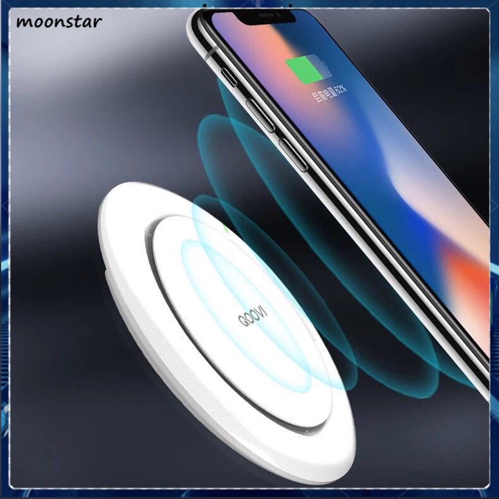 MS   Round Wireless Charging Base 2A Micro USB Charging Pad Overcharge Protection for Mobile Phone