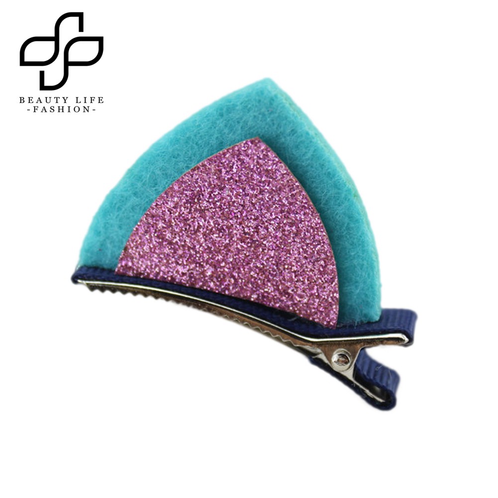 Kẹp tóc tai mèo đính sequin lấp lánh dễ thương dành cho các bé