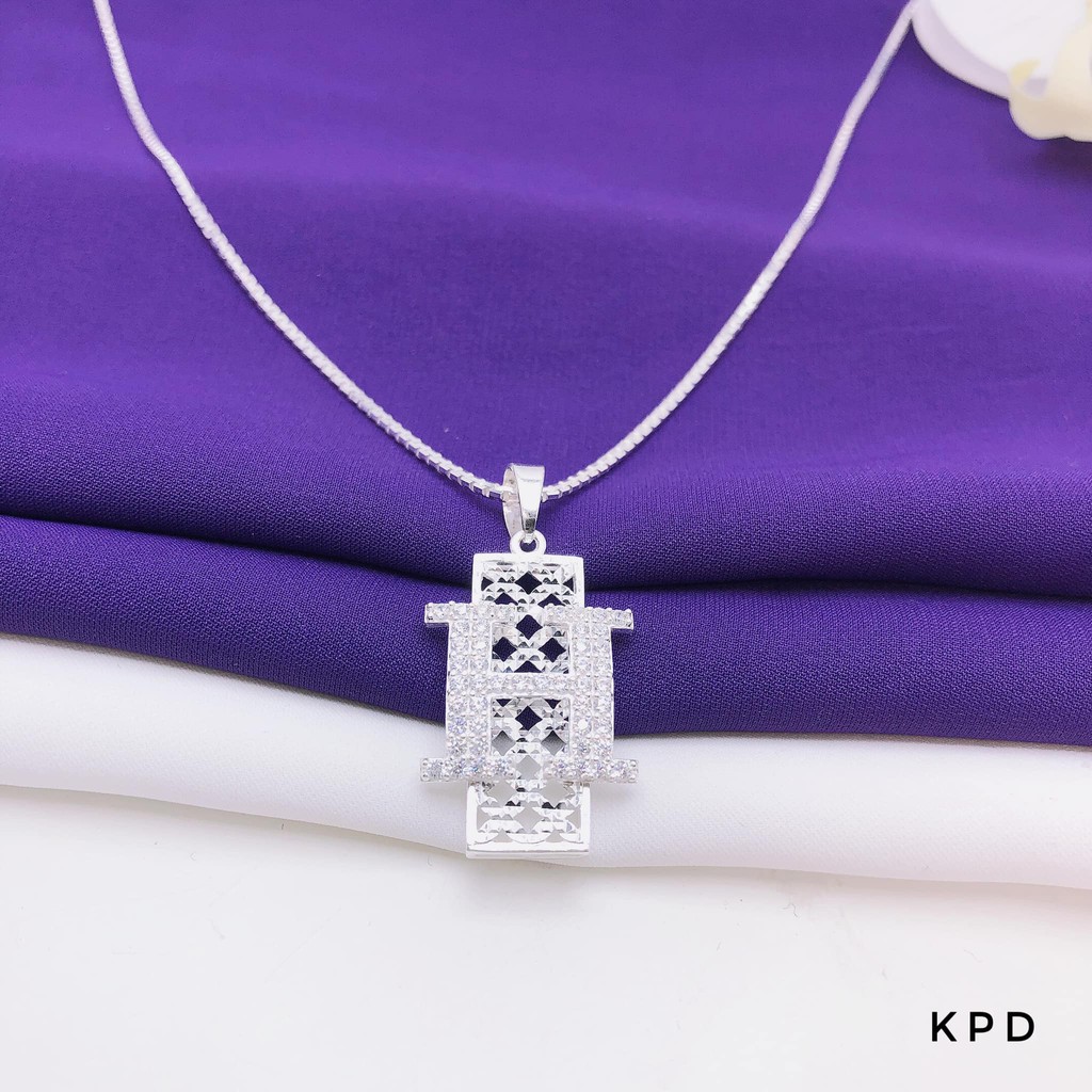 Dây chuyền chữ H bạc