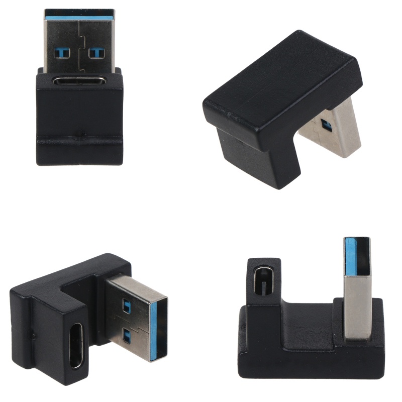 Bang Hình Chữ U Xoay 360 Độ Tiện Dụng° Đầu Chuyển Đổi OTG USB-C 3.0 Góc Vuông Cổng USB 3.0 Type C Cho Điện Thoại