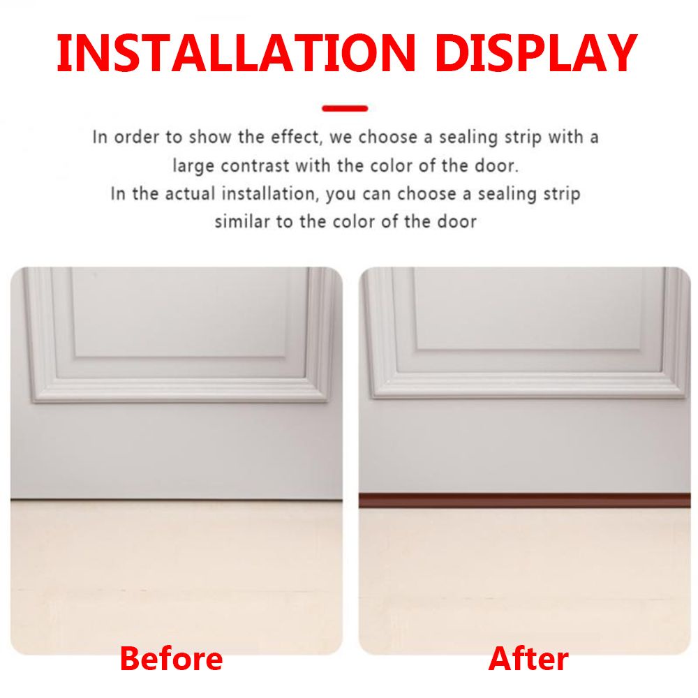 Dải chặn dưới đáy cửa bằng PVC chống gió giảm tiếng ồn tiện dụng cho phòng ngủ/ gia đình 93cm