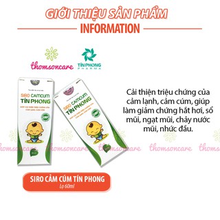 Siro cảm cúm Tín Phong cho trẻ em chiết xuất từ thảo dược
