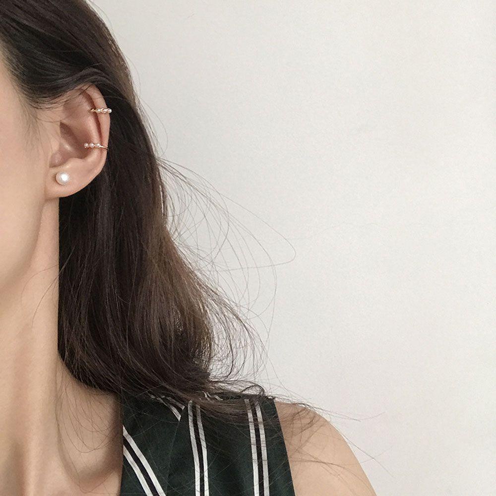 Bông Tai Xỏ Hạt Trắng Thời Trang Dành Cho Nữ